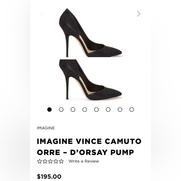 EUC Vince Camuto Imagine Line; “Ossie” d’Orsay Style Black Studded Heels Size 6 - Picture 13 of 14